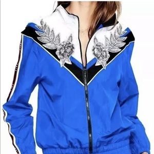 Victoria's Secret Pink Bling Roses Full Zip Anorak